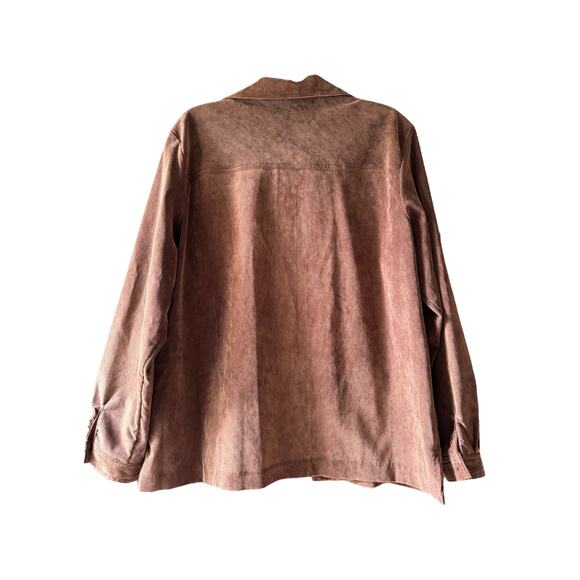 BonWorth Brown Corduroy Studded Western Jacket Zip Front Size Large - Picture 5 of 11